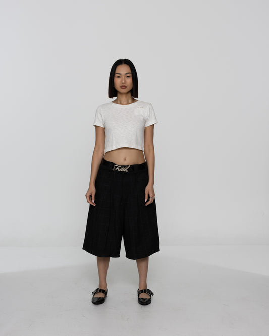 PLAID PLEATED SHORT